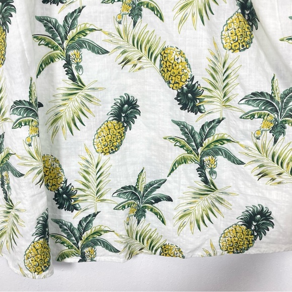 JOGAL Shirt Mens XXL Short Sleeve Button Up Pineapple Tropical Green Palm - Picture 10 of 15